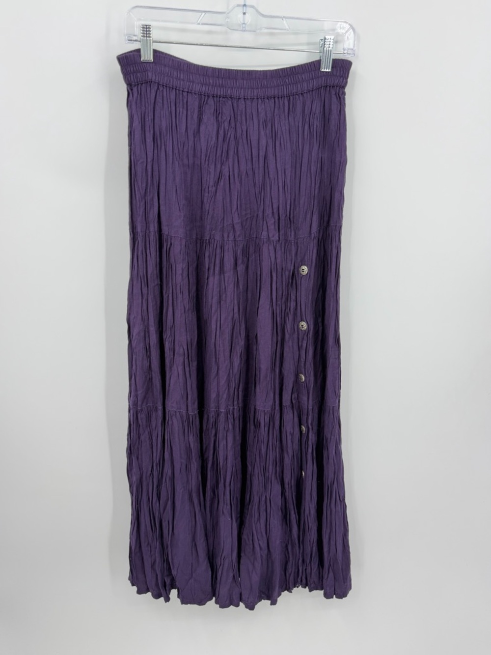 Southwest Canyon purple maxi tiered skirt 100% rayon sz M